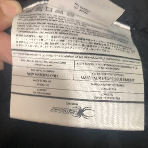 Spyder Racing Thinsulate Black Parka Sky Jacket size S - Picture 4 of 15